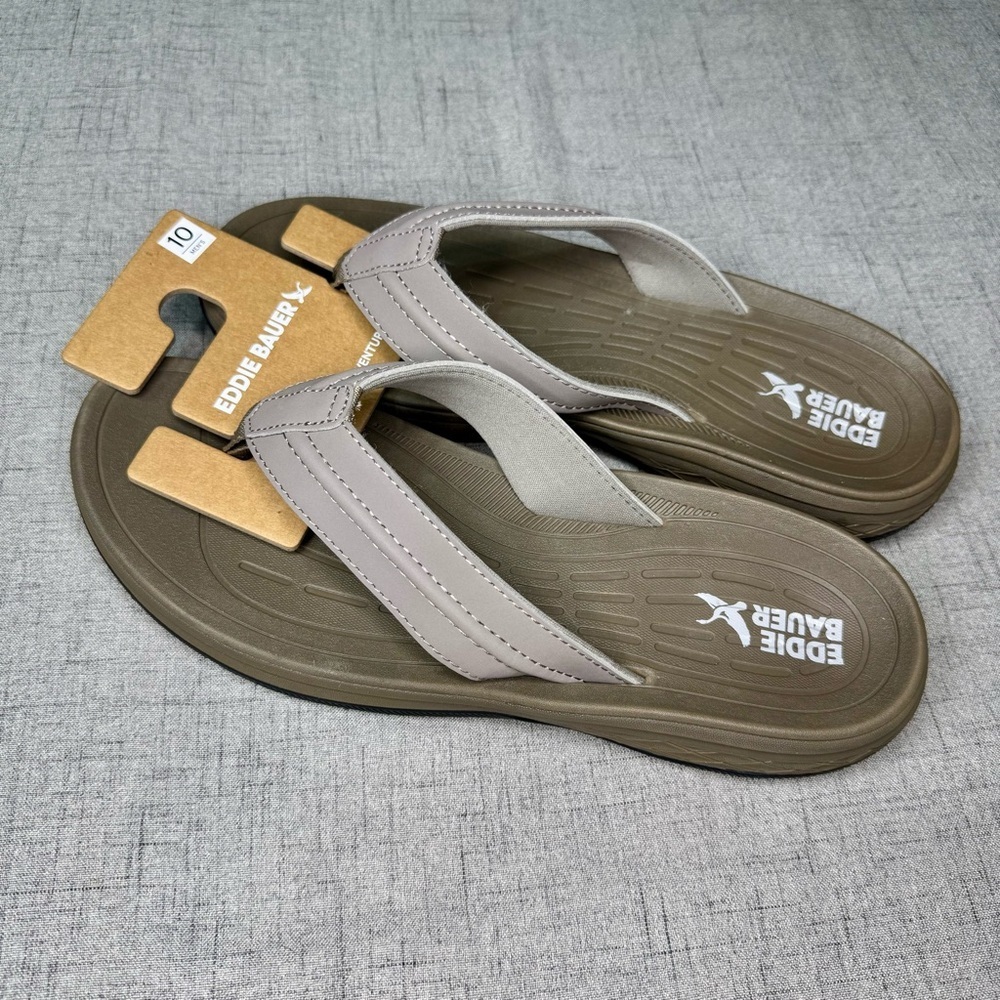 Mens Break Point 2 Flip Flops Sandals Mushroom Comfy Walking Summer Size 10 NWT - Picture 9 of 11